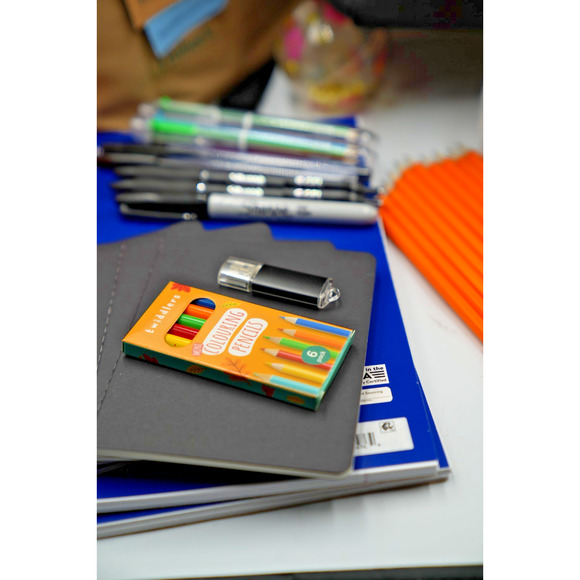 One Story Black Puffer Backpack Bundle -Tan Embark Lunchbox and 25+ School Items - Picture 14 of 16